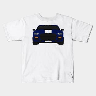 Shelby GT500 2020 Kona-Blue + White Stripes Kids T-Shirt